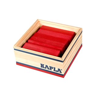 KAPLA® 40 Steine Holzbox rot