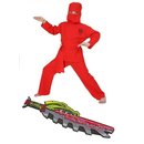 Fries Kostüm Ninja rot mit Lego Chima Schwert 116 - 164