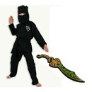 Fries Kostüm Ninja schwarz mit Lego Chima Scorpion Schwert 128