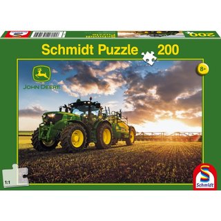 Schmidt Puzzle 56145 - John Deere - 200 Teile - Traktor 6150R mit Güllefass