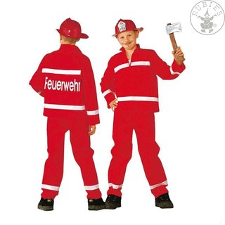 Rubies 12242 Kostüm Feuerwehrmann rot 104 - 152