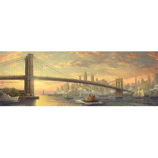 Schmidt Puzzle 59476 - 1000 Teile - Thomas Kinkade, Brooklyn Bridge New York