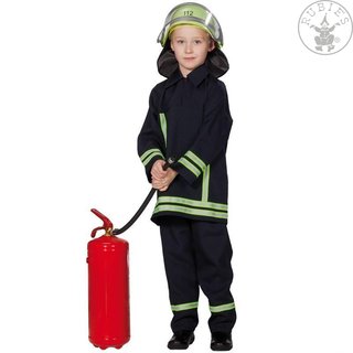 Rubies 12629 Kostüm Feuerwehrmann dunkelblau 152