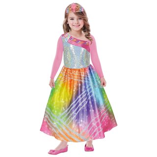 amscan 9902376 Barbie Kostüm Rainbow Magic 8-10 Jahre