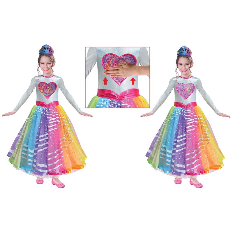 Kleid Barbie Rainbow Magic Deluxe Gr amscan Kostüm 110-134 