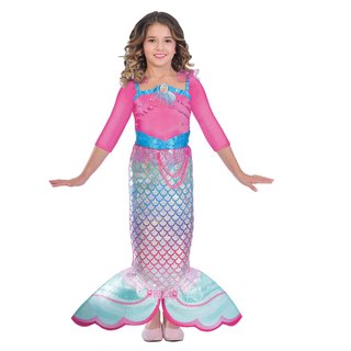 amscan Kostüm / Kleid Barbie Dreamtopia Regenbogen Meerjungfrau Gr. 116 - 134
