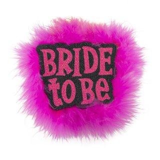 WIDMANN 8845S Brosche pink  Bride to be mit pinken Federn