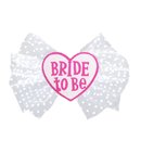 Widmann 1146R Haarklammer "Bride to be" weiß/pink