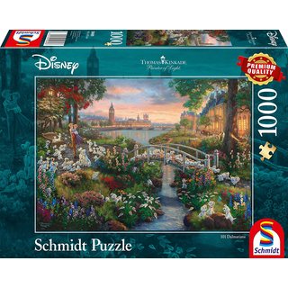 Schmidt Puzzle 59489 - 1000 Teile - Thomas Kinkade, Disney - 101 Dalmatiner