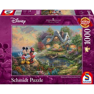 Schmidt Puzzle 59639 - 1000 Teile - Thomas Kinkade, Disney - Mickey und Minnie