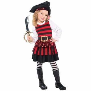 amscan Kostüm kleine Piratin 4-teilig Gr. 104 / 110