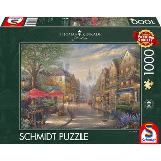 Schmidt Puzzle 59675 - 1000 Teile - Thomas Kinkade | Cafe in München