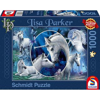 Schmidt Puzzle 59668 1000 Teile | Lisa Parker | Anmutige Einhörner