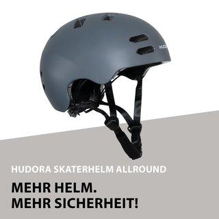 HUDORA Skaterhelm Allround | graphit | Gr. S |  M | L